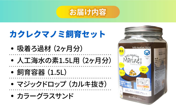 水槽 カクレクマノミ 飼育セット ボトルアクアリウムマリン2（キットのみ） 水槽 自由研究 ペット  安全な人工海水 広島県福山市/株式会社ウォーターエンジニアリング [BACD002]