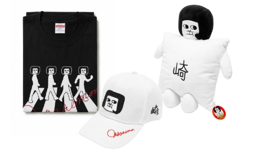 オカザえもん 公認エンジョイコーデ セット L キャップ 白 Tシャツ 黒 [妙華園 愛知県 岡崎市 ok23bzx500026] おかざえもん ご当地キャラ ゆるキャラ ご当地グッズ キャラクターグッズ クッション