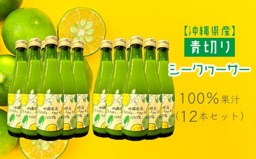 
沖縄県産青切りシークヮーサー100％果汁（12本セット）
