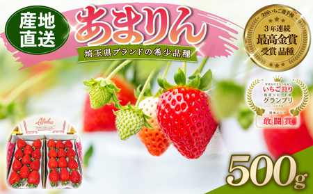 【先行予約】いちご あまりん 250g×2 500g 苺 いちご
