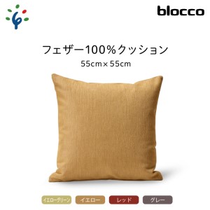 blocco フェザー100％ クッション（55cm×55cm） 460111001 レッド