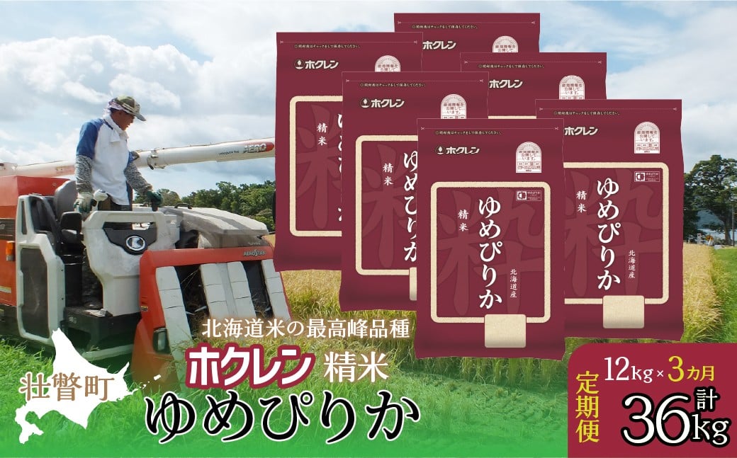 
                  【令和7年産米】【3ヶ月定期配送】（精米12kg）ホクレンゆめぴりか（2kg×6袋）【ふるさと納税 人気 おすすめ ランキング 北海道産 壮瞥 定期便 精米 米 白米 ゆめぴりか 甘い おにぎり おむすび こめ 贈り物 贈物 贈答 ギフト 詰合せ セット 12kg 北海道 壮瞥町 送料無料】 SBTD169
                