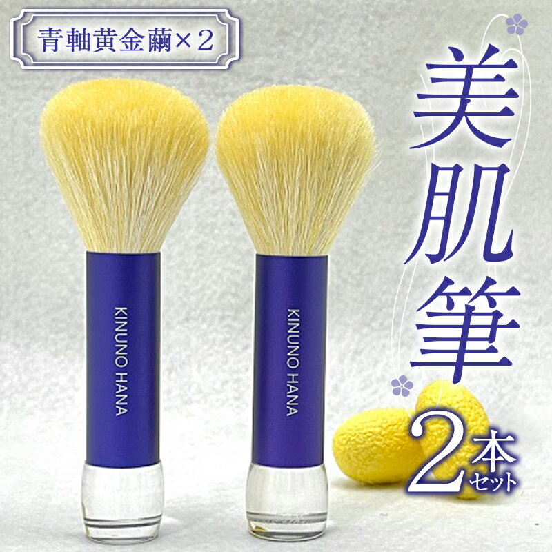 【ふるさと納税】美肌筆2本セット （青軸） 黄金繭 ＆ （青軸） 黄金繭 F20E-908