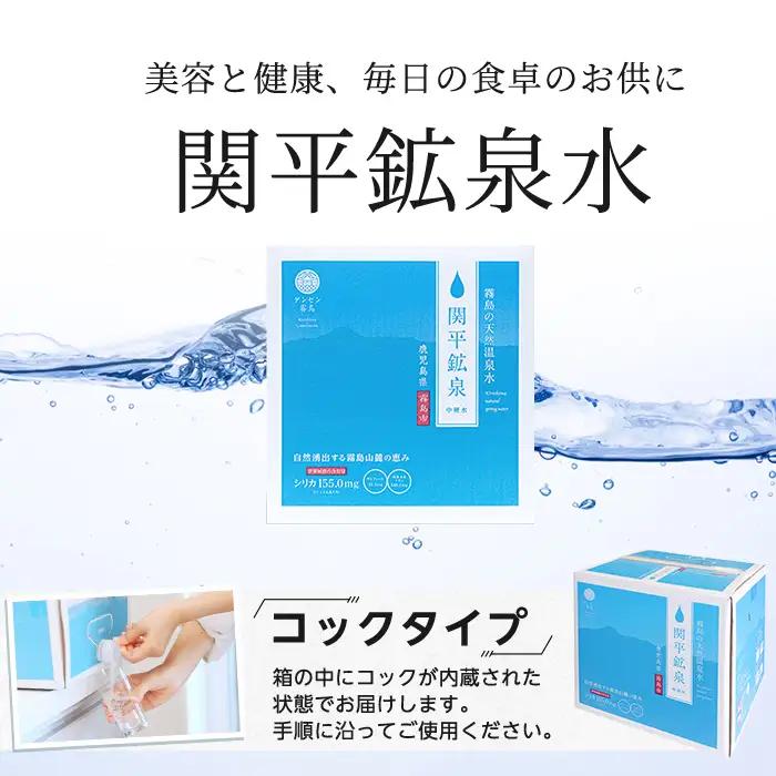 【寄附額改定】K-493 ＜定期便・全6回＞関平鉱泉水10L×2箱ずつお届け(計12箱)【関平鉱泉所】霧島市 シリカ シリカ水 水 シリカミネラルウォーター