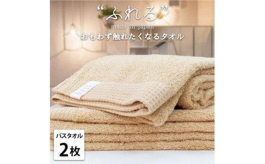 【バスタオル2枚組】思わずふれたくなる バスタオル 60×120cm ふれるB2-AP