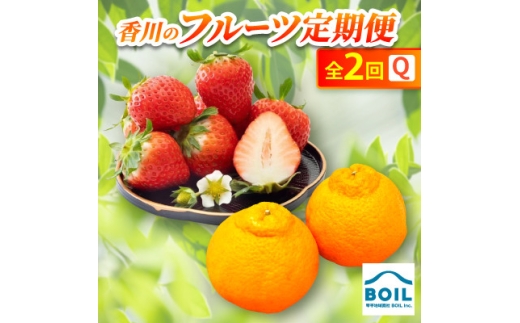 ＜発送月固定定期便＞香川のフルーツ(2Q)全2回【4083514】