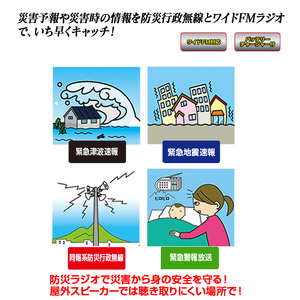 FC-W119RDWHW 防災ラジオ (a14-085)