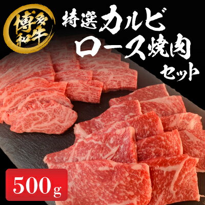 【ふるさと納税】《博多和牛》特選カルビ・ロース焼肉セット500g【配送不可地域：離島】【1355749】