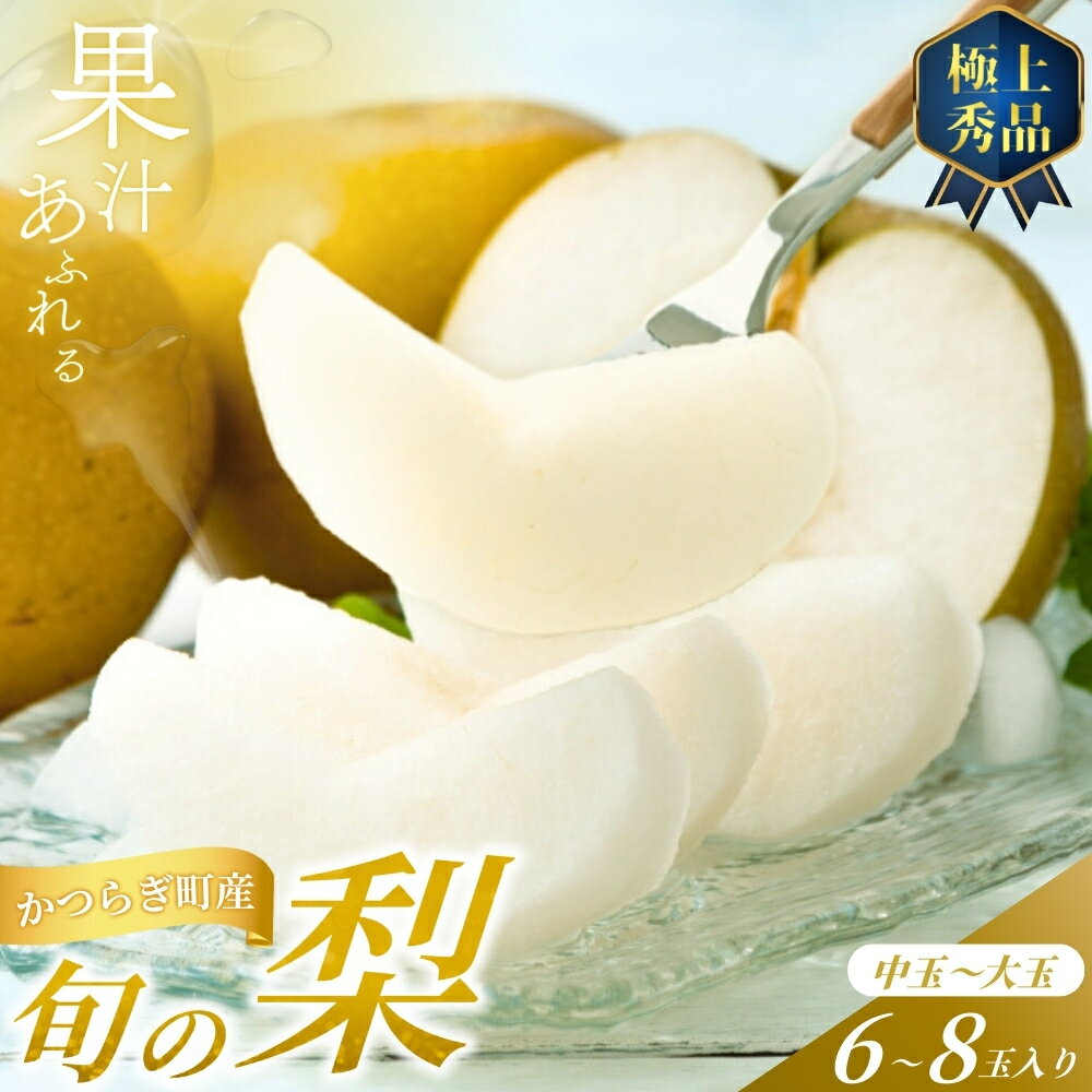 【ふるさと納税】【先行予約】旬の梨(幸水ー豊水ーあきづき) 極上秀品（中玉～大玉）6～8個入り 2026年8月中旬～9月中旬頃に順次発送予定（お届け日指定不可）/ 和歌山 梨 フルーツ 果物 くだもの【kgr015】