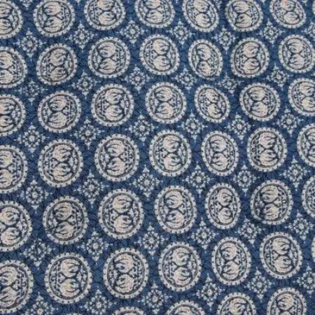【あきる野の匠】手作り もめん綿100%長座布団　正倉院柄(青)　60×120cm【1743822】