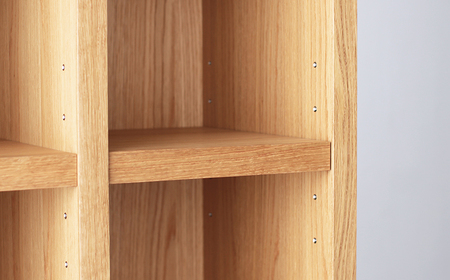 オープンラック 木製 オーク材 幅76 奥行38 高さ148 収納 木製 棚 無垢材 ラック 見せる収納 棚 秋山木工 秋山木工株式会社 家具 インテリア シンプル おしゃれ 国産 静岡県 藤枝市
