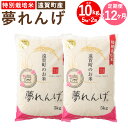 【ふるさと納税】【12ヶ月定期便】特別栽培米 夢れんげ 10kg 5kg×2袋 12回配送 合計120kg 定期便 夢つくし 元気つくし 精米 白米 お米 米 福岡 遠賀町産 九州産 国産 送料無料【2024年10月下旬発送開始】