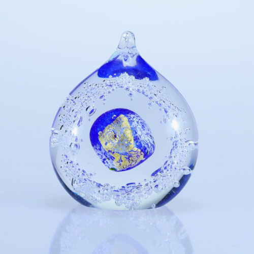 オブジェ 金彩「しずく」【選べるカラー： コバルトブルー／グリーン／ピンク】【グラスアート黒木】_A0114-001-SKU