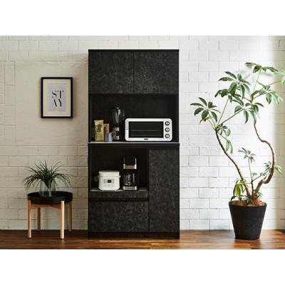 ふるさと納税 大川市 食器棚・レンジ台 ナポリ 幅89cm(フルカスタム仕様)【カラー:ストーンブラック】 |  | 03