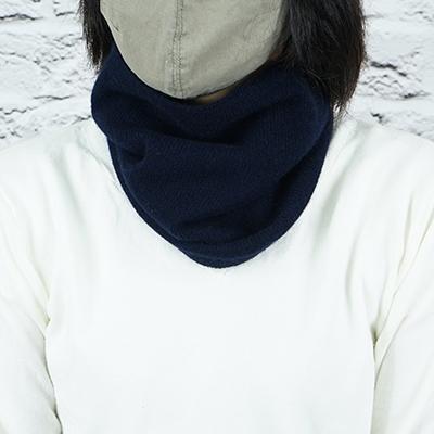 ふるさと納税 富士川町 カシミヤ100%ネックウォーマー(ネイビー)