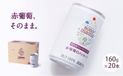 赤葡萄ジュース「sonomama」（160g×20本）