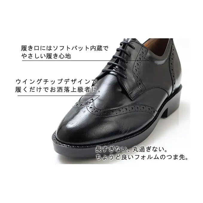 シークレットシューズ ウイング 黒 シークレットシューズ 24.0cm