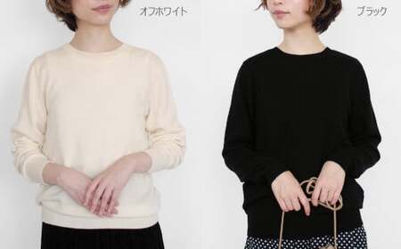 カシミヤクルーネック セーター オフホワイト L | カシミヤ ニット