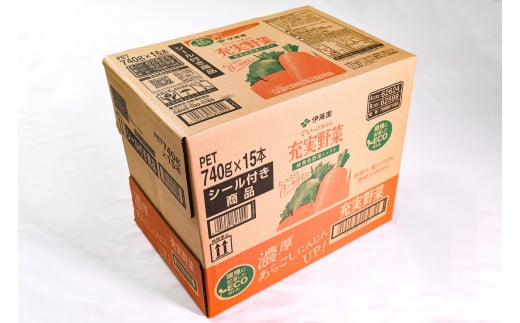 伊藤園 充実野菜 緑黄色ミックス 740g×15本セット（1ケース） ／ 野菜ジュース 飲料 ソフトドリンク ペットボトル PET 1箱 備蓄 常備 まとめ買い 箱買い ケース買い 国内製造   01