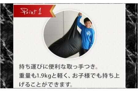 ビーズソファ　ホイップ　合皮レザー _ブラック【G0139】