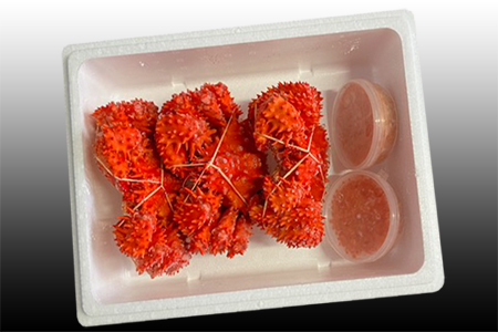 花咲かに300g前後～450g前後×3尾・いくら醤油漬け100g×2Pセット C-30023