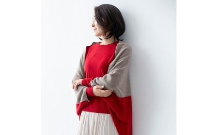 カシミヤ ドルマンカーディガン カシミヤ カシミヤ (コルク×レッド) F≪白田のカシミヤ≫ 