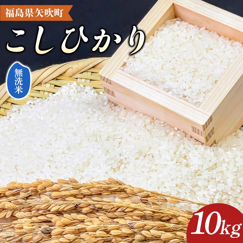 令和7年産〈無洗米〉 福島県矢吹町の美味しいこしひかり 10kg（5kg×2袋） コシヒカリ コメ 米 F6U-399
