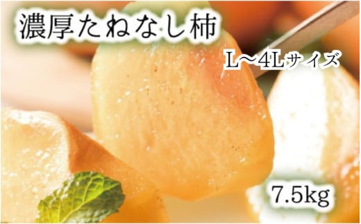 柿 カキ 果物 種なし 【秋の美味】【和歌山ブランド】 濃厚たねなし柿　秀品　L～4Lサイズ　約7.5kg入り ※2025年10月上旬頃～11月上旬頃順次発送予定 / 種なし 種無し タネなし 柿 かき カキ フルーツ 果物 人気 旬【ard012C】