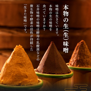 【定期3回(4ヵ月に1回)】 味噌 食べ比べ 長野県産 計1.5kg ( 三年蔵赤味噌750g & 三年蔵白味噌750g ) 石井味噌