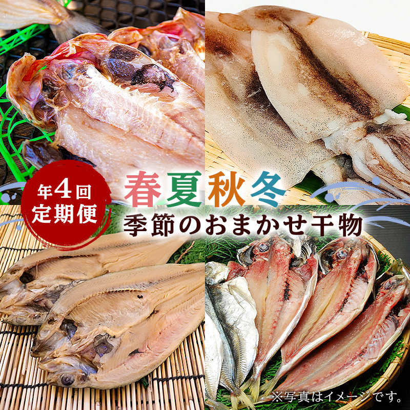 【定期便】春夏秋冬 年4回お届け定期便　季節のおまかせ干物 mi0022-0014