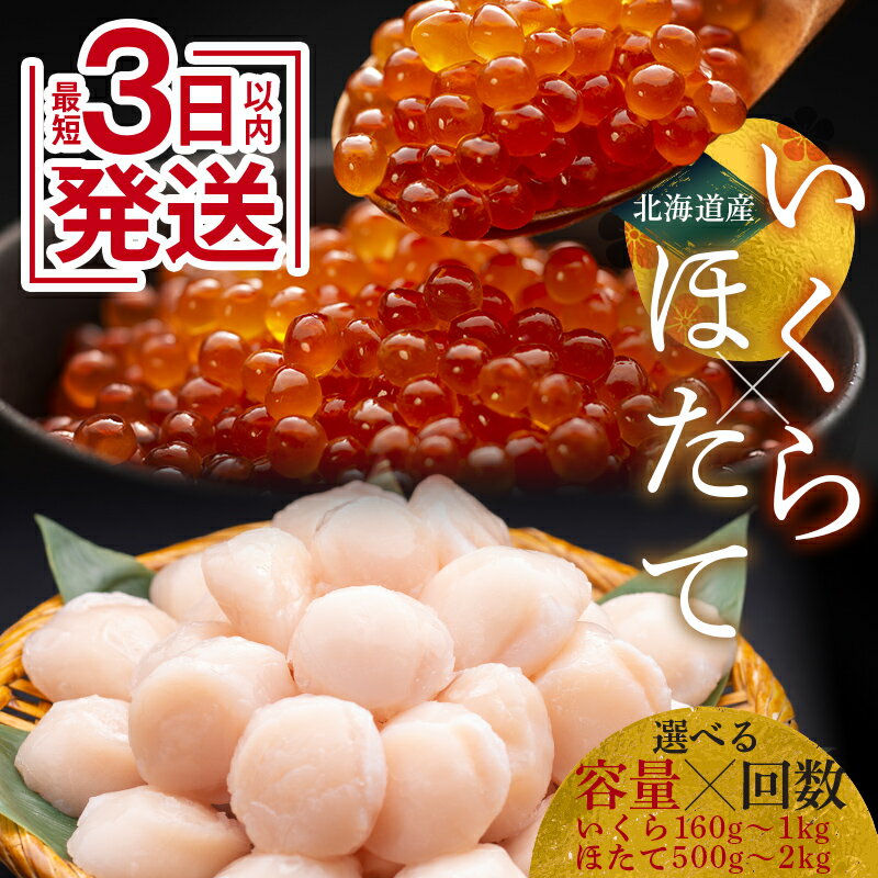 笹谷商店　北海道産いくら醤油漬け250g＆北海道産ほたて貝柱500g　