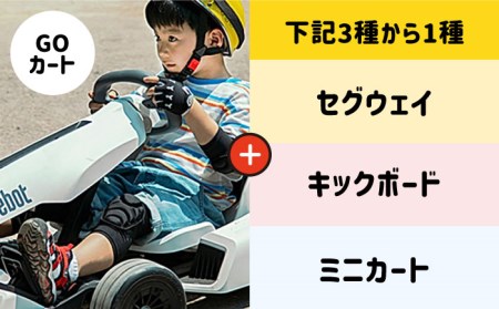 ＜各30分利用券＞ゴーカート＆セグウェイ・キックボード・ミニカートの中から１種類 吉野ヶ里/e-ビークルパーク レジャー 乗り物 のりもの アウトドア 遊び 利用券[FCS003]