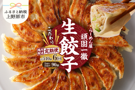 【定期便】《6回・隔月配送》一徹堂・冷凍生餃子(30個)3パック