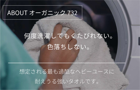 オーガニック７３２　フェイスタオル　２枚セット（グレイ）　[I000830GY]