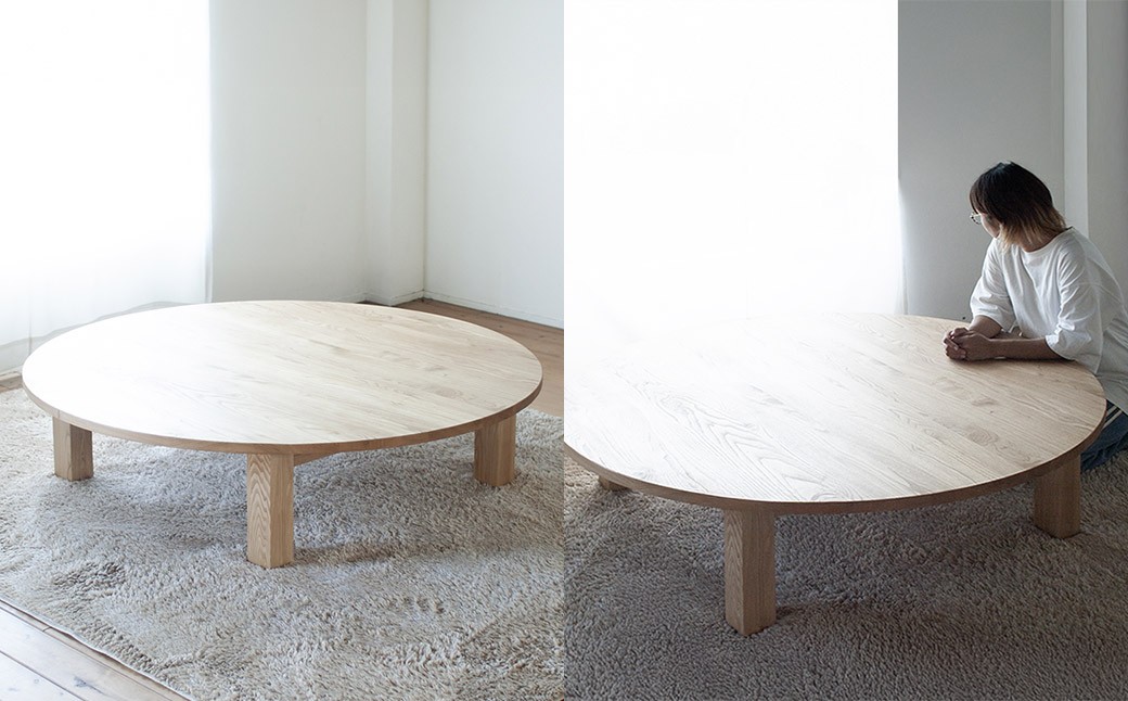 くりのちゃぶ台 （直径140cm・国産栗材・オイル塗装）