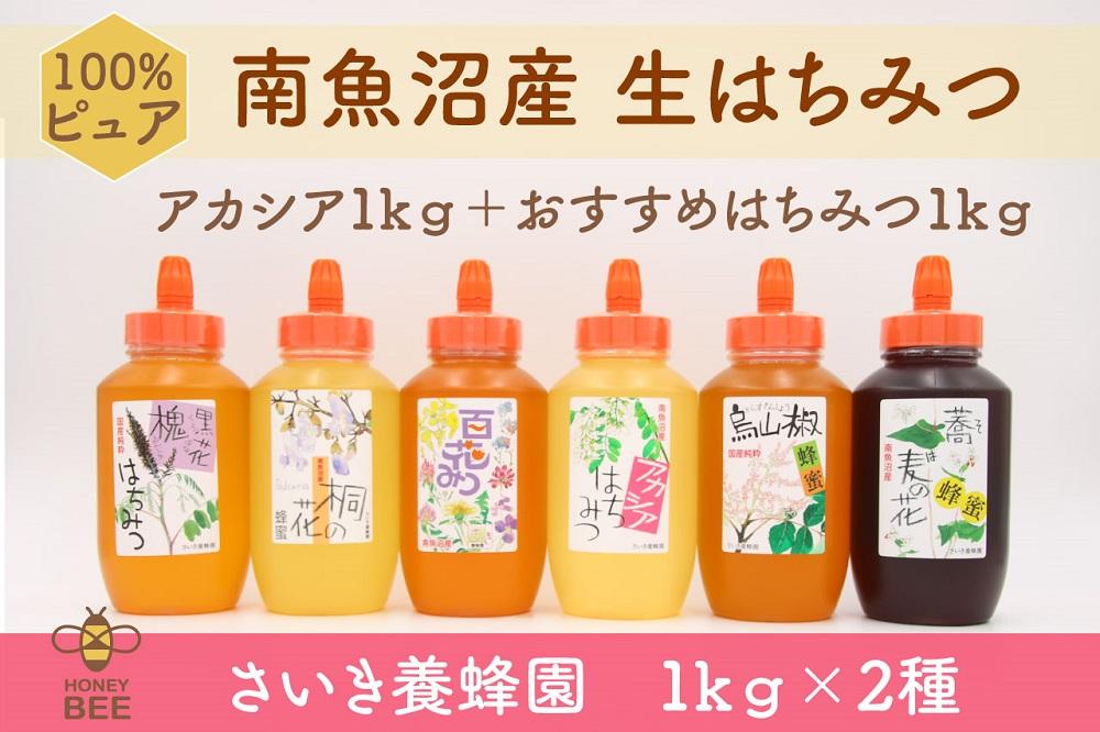 さいき養蜂園　非加熱蜂蜜　１kg×２種お楽しみセット