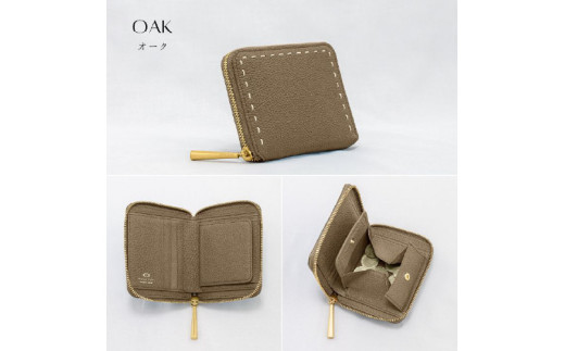 BONNY(ボニー)/本革ラウンドファスナー二つ折り財布　OAK(オーク)