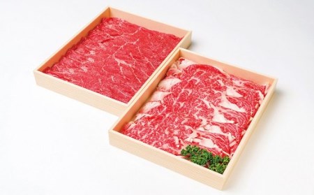 E-34 豊後・米仕上牛リブロース・もも肉すき焼きセット（計600g）