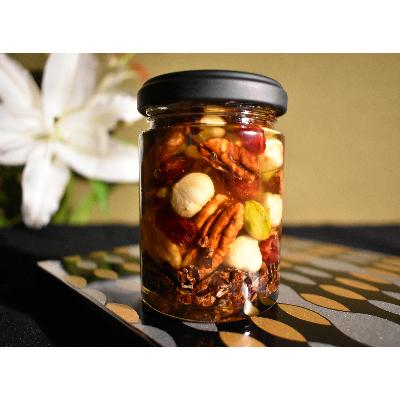 ふるさと納税 日高町 ナッツの蜂蜜漬【峠プレミアム　爛(RAN)】〜熊野古道　峠の蜂蜜×ナッツ(日高町) |  | 01