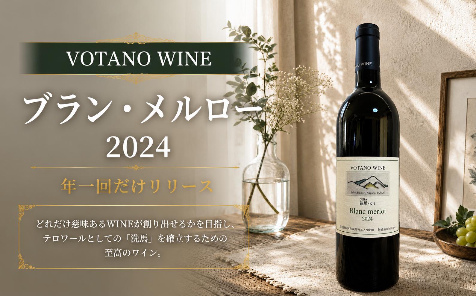 
                  ≪チョイス限定≫ 長野県塩尻産ワイン 株式会社VOTANO WINE ブラン・メルロー 2024 ｜ ワイン わいん チョイス限定 白ワイン 白 ロゼ 樽熟 辛口 メルロー ブラン・メルロー 塩尻市 長野県 信州
                