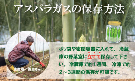 【先行予約】採れたて新鮮！アスパラガス（1kg）百島農園 生産者直送 野菜 A070-047