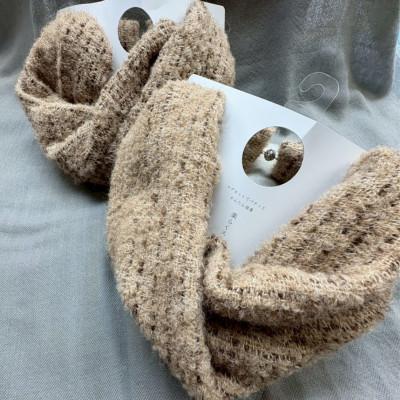 ふるさと納税 西桂町 【わんことお揃いスカーフ】天然素材生地の高級ストール残布で製造!マグネット着脱　ベージュ/アルパカ |  | 01