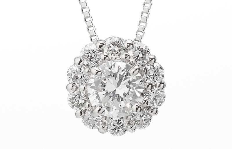 アルカンシェル プラチナ 中石ダイヤペンダント（計0.2ct）【鑑別書付き ジュエリー プレゼント ギフト ファッション アクセサリー 贈り物 贈答 お祝い 記念日】 J014-4
