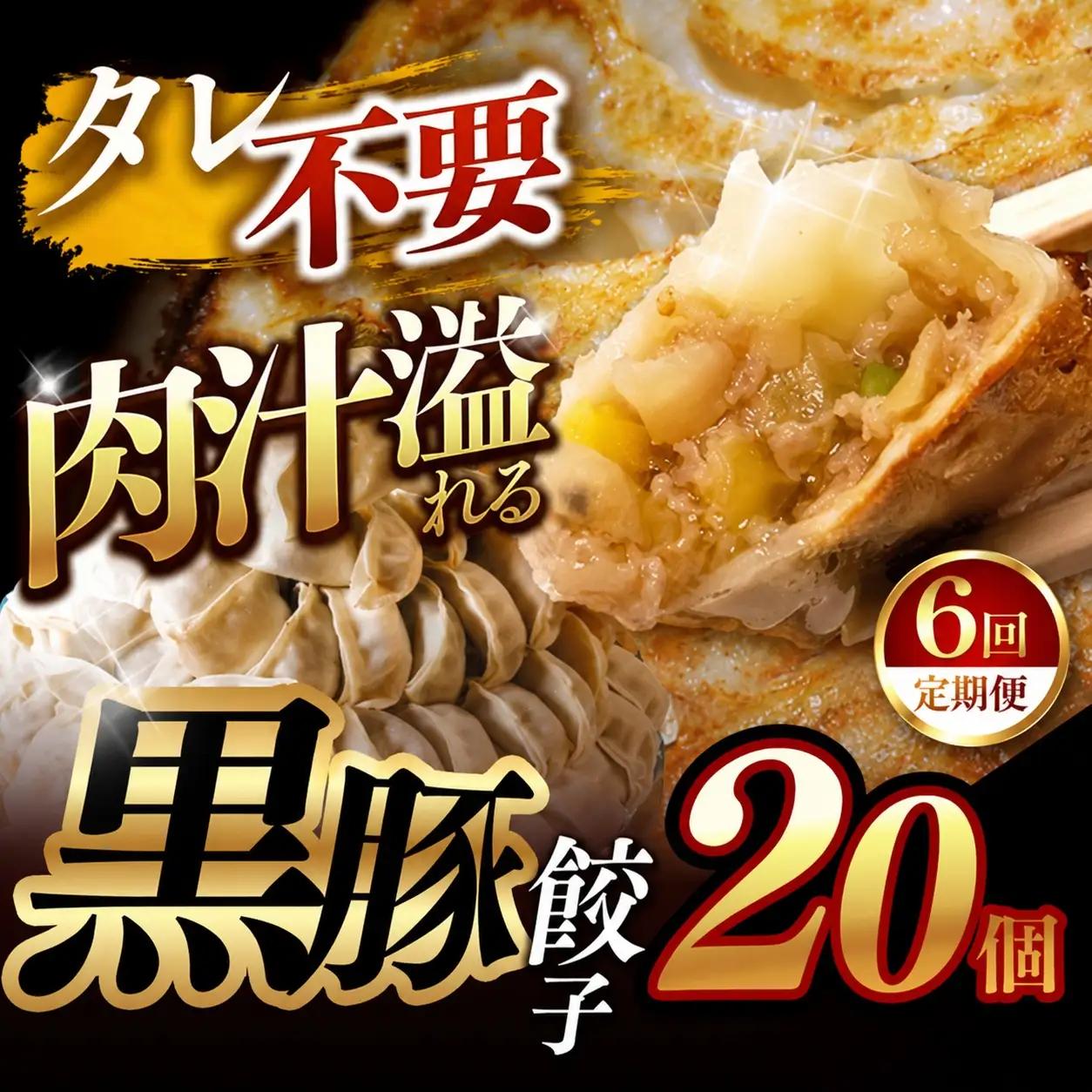 【定期便6回】黒豚餃子 20個