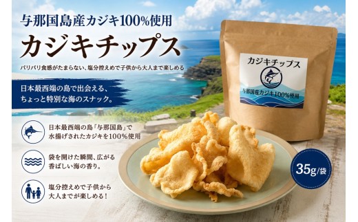 与那国島産 カジキ100%使用 カジキチップス （35g×3袋） NE-1 │ 沖縄県 与那国町 与那国島 おやつ スナック カジキ 揚げ菓子 セット 贈答 ギフト