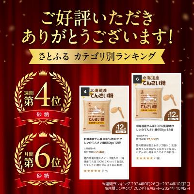 ふるさと納税 清水町 北海道産てん菜100%使用!ホクレンのてんさい糖650g×12袋 |  | 01