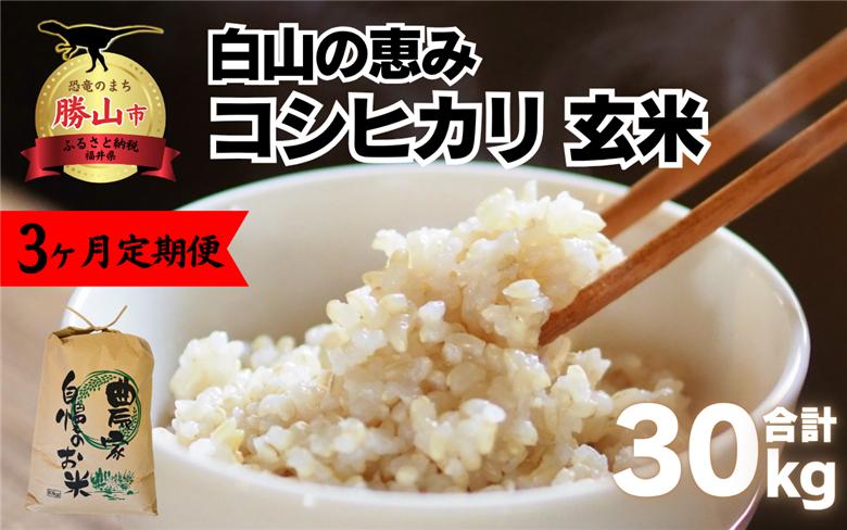 【先行予約】家事をもっと楽に！ 令和8年産 新米コシヒカリ定期便（玄米）10kg×3回 ※2026年10月上旬以降順次発送予定 [D-009001]