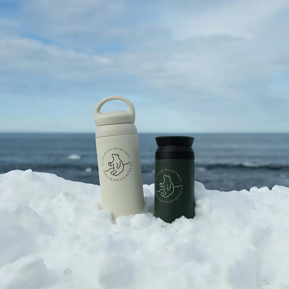 知床トコさんトラベルタンブラー ホワイト 350ml×1本_雑貨・日用品 タンブラー 食器 
