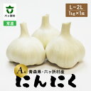 【ふるさと納税】《先行予約2025年1月中旬～》青森県六ヶ所村産 にんにく A品 L～2L 1kg × 1箱 ニンニク にんにく 大蒜 旬 新鮮 グルメ お取り寄せ ギフト お中元 お歳暮 ふるさと 返礼品 六ヶ所村 青森 送料無料 【藤嶋佳祐】