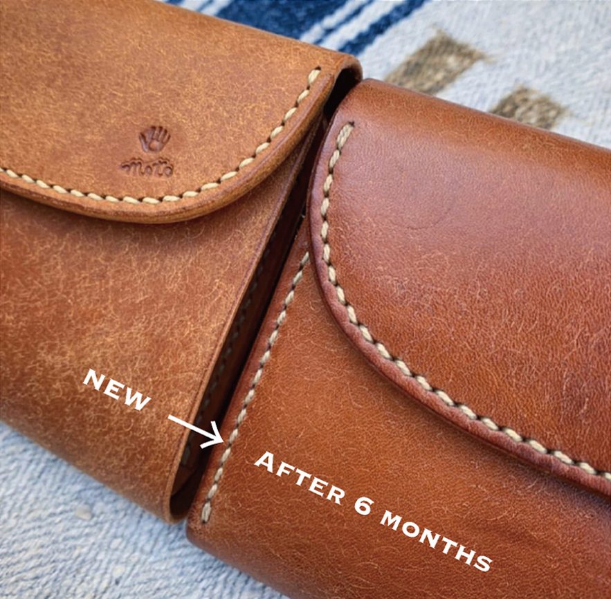 ＭＯＴＯマットバケッタ三つ折りミドルウォレット（BROWN）本池秀夫監修　LEATHER ARTS & CRAFTS MOTO